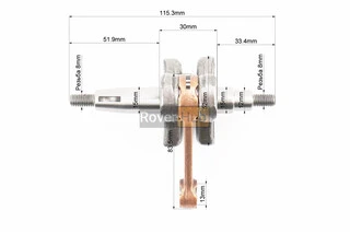 Колінвал 1E40F шатун - жовтий