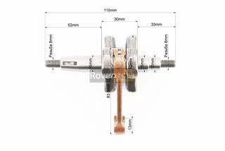 Колінвал 1E40F шатун - жовтий