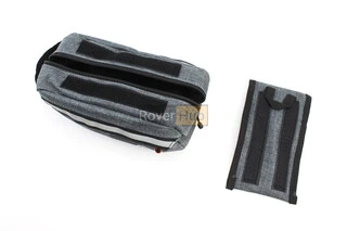 Сумка на раму з відділенням для смартфона 220х90х110мм, світловідбиваючі смуги, кріпл. на липучці, сіра