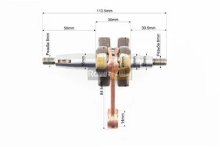 Коленвал 1E44F шатун - желтый, "PRO SERIA"