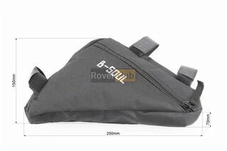 Сумка під раму трикутна 230х180х180мм, кріпл. на липучці, чорна