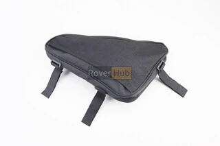 Сумка під раму трикутна 350х290х200мм, кріпл. на липучці, вологозахисна, світловідбиваючі смуги, чорна