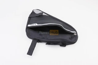 Сумка під раму трикутна 350х290х200мм, кріпл. на липучці, вологозахисна, світловідбиваючі смуги, чорна