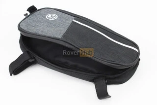 Сумка под раму, крепл. на липучке, чёрно-серая