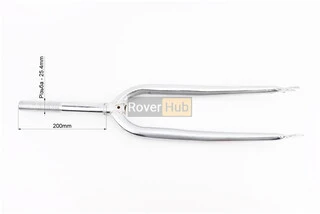 Вилка 26" з різьбою 1" (25,4мм), шток 200мм, нікельована