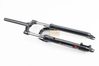 Вилка 27,5" амортизаційна, без різьби 1-1/8" (28,6мм), шток 200мм, з ходом 80мм, Disk-brake, M Lockout, чорна FRK-27