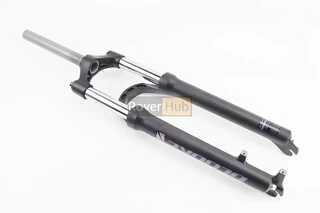 Вилка 27,5" амортизаційна, без різьби 1-1/8" (28,6мм), шток 205мм, з ходом 100мм, Disk-brake, M Lockout, алюмінієва, чорна BLOOKE