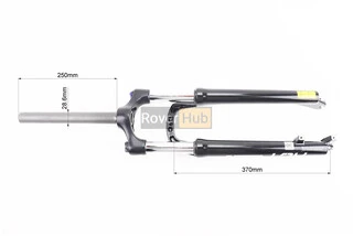 Вилка 27,5" амортизаційна, без різьби 1-1/8" (28,6мм), шток 250мм, з ходом 100мм, Disk-brake, пружинно-оливна, Lockout,