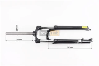 Вилка 27,5" амортизаційна, без різьби 1-1/8" (28,6мм), шток 255мм, з ходом 80мм, Disk-brake, Preload, алюмінієва, чорна XCE 28