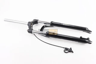 Вилка 29" амортизаційна, без різьби 1-1/8" (28,6мм), шток 255мм, з ходом 100мм, Disk-brake, пружинно-оливна, виносний Lockout,