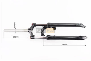 Вилка 29 "амортизаційна, без різьби 1-1/8" (28,6мм), шток 260мм, з ходом 75мм, V/Disk-brake, M Lockout, чорна LJ-536