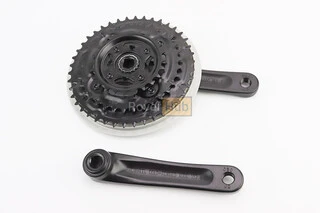 Шатуны "квадрат" 152мм, 42.34.24T MTB, алюминиевые, чёрно-серый MA-AC49