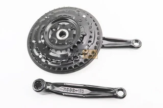 Шатуни "квадрат" 170мм, 42.34.24T MTB, чорні NSS-3001