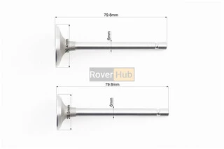 Клапан впускной (h-79,8; D-30,5; d-6), выпускной (h-79,8; D-25,5; d-6) к-кт 2шт 178F