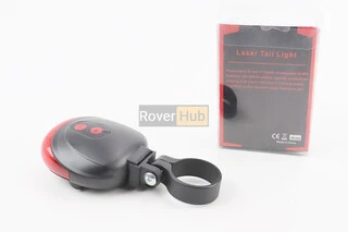 Фонарь задний 5 диодов+2 лазерных луча, чёрно-красный SL-116 (без батареек)