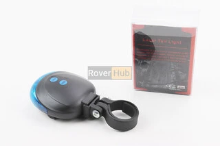 Фонарь задний 5 диодов+2 лазерных луча, чёрно-синий DW-681 (без батареек)