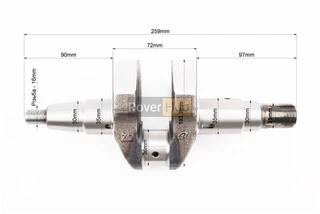 Коленвал 178F (Dшейки-36mm, H-103,3mm) под шлиц
