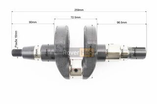 Коленвал 178FA ZUBR (Dшейки-38mm, H-104,5mm) под шлиц