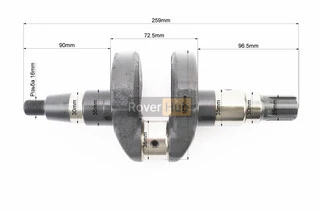 Коленвал 178FA ZUBR (Dшейки-38mm, H-108mm) под шлиц