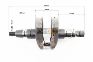 Коленвал 186F (Dшейки-40mm, H-118,2mm) под шлиц