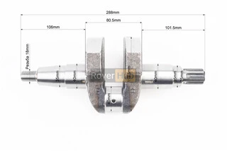 Колінвал 186F (Dшийки-40mm, H-119,5mm) під шліц