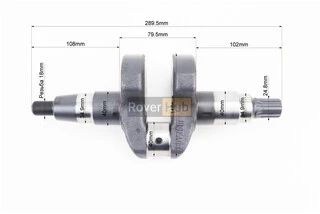 Коленвал 186FA ZUBR (Dшейки-40mm, H-118mm) под шлиц