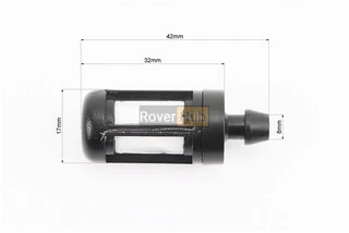 Фильтр топливный - элемент (сетка) d-8,0mm, D-18mm, L-42mm