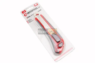 Ніж сегментний 18мм, металева напрямна, протиковзкий корпус HT-0508