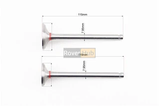 Клапан впускний (h-115; D-39; d-7,95), випускний (h-115; D-33; d-7,95) к-кт R185N/R190N/R192N