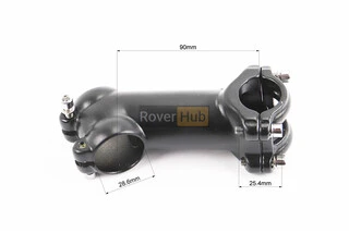 Винос керма MTB 28,6x25,4х90мм (25&deg;), алюмінієвий, чорний AL-115