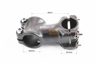 Винос керма MTB 28,6x25,4х60мм, алюмінієвий, чорний AS-601