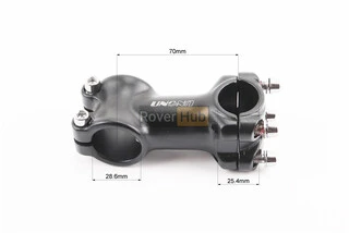 Винос керма MTB 28,6x25,4х70мм, алюмінієвий, чорний AS-601