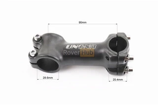 Винос керма MTB 28,6x25,4х90мм, алюмінієвий, чорний AS-601