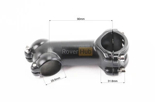 Винос керма MTB 28,6x31,8х90мм (25&deg;), алюмінієвий, чорний AL-111