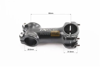 Винос керма MTB 28,6x31,8х90мм, алюмінієвий, чорний AS-601