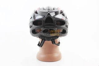 Шлем велосипедный L (54-62 см) съёмный козырёк, 21 вент. отверстий, чёрно-красно-белый