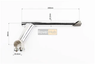 Винос керма ХВЗ 22,2 х25, 4х230мм, хром