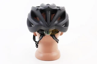 Шлем велосипедный L+фонарь задний, съёмный козырёк, 19 вент. отверстий, чёрный матовый