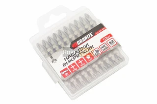 Бита двухсторонняя PH2/PH2 65мм 1/4" S2 10шт 10-22-651