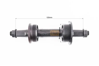 Каретка "квадрат" MTB 125мм, підшипник &Oslash;6,35х9 кульок, під гайку, чорна