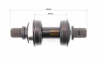 Каретка "шлицы BMX 48T-19мм" 140мм, 2 пром-подшипники (19*41,28*11), KL-11F (American Type)