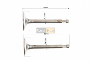 Клапан впускний (h-64; D-27; d-5,45), випускний (h-62; D-25; d-5,45) к-кт 2шт 170F