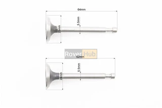 Клапан впускной, выпускной к-кт 2шт 168F + пружина-2шт, + компенсатор клапана-1шт, + тарелка клапана-2шт, + сальник клапана-1шт