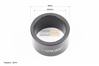 Кольцо вилки 1-1/8 h20мм, чёрное