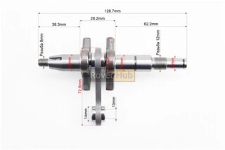 Колінвал, палець 10mm MS-180 + підшипник