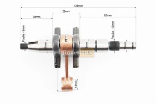 Колінвал, палець 10mm MS-180 + підшипник "PRO"