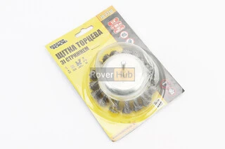 Щетка торцевая со стержнем 1/4" D-100мм из плетеной проволоки 19-7310