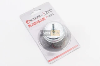 Щетка торцевая со стержнем 1/4" D-75мм из рифленой проволоки BT-9075