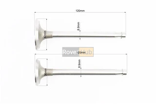 Клапан впускний (h-120; D-42; d-8,9), випускний (h-120; D-36; d-8,9) к-кт ZS1100