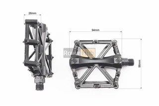 Педалі BMX 9/16" (90x90x20mm) алюмінієві, чорні